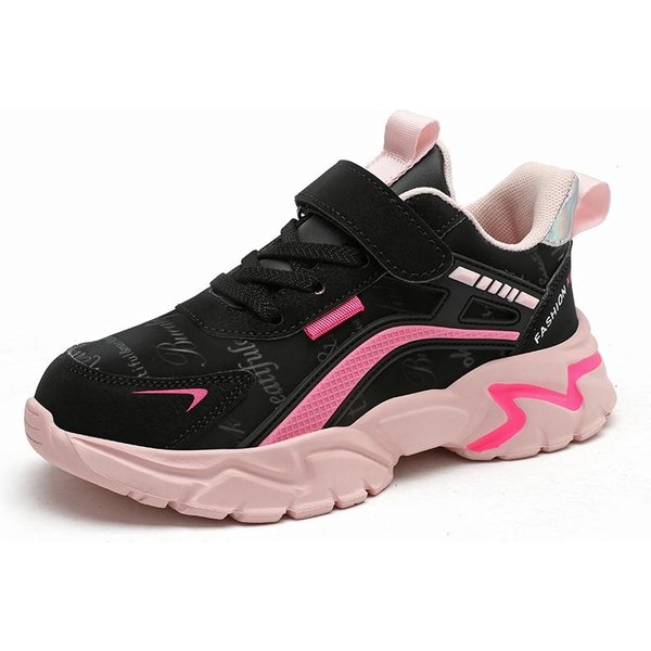 DziecięCe Casualowe RóżOwe SkóRzane Buty DziewczęCe Moda Dla ChłOpca Lekkie Do Biegania Na Wszystkie Pory Roku MłOdy Uczeń Outdoorowe DziecięCe Buty Sportowe 27 Gray-image