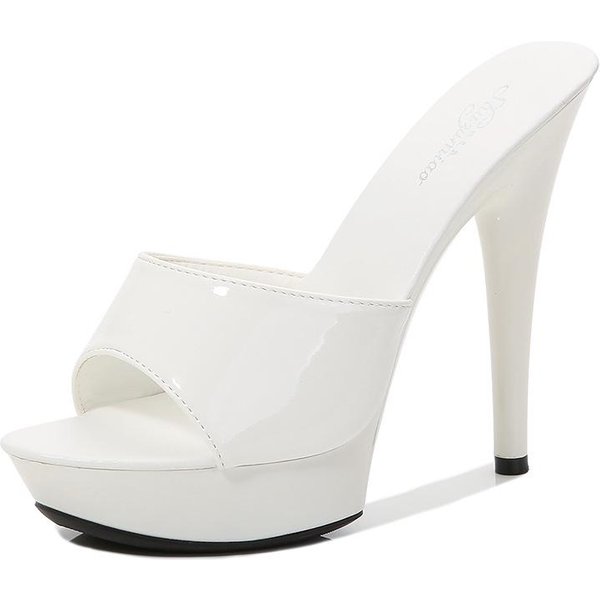 Damskie Letnie Buty Na Wysokim Obcasie Damskie Seksowne SandałY Na Szpilkach Designerskie Buty Wieczorowe 38 BiałY-image