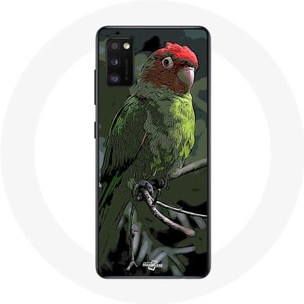 Funda Samsung Galaxy A41 Pionus Loro Rojo Verde-image