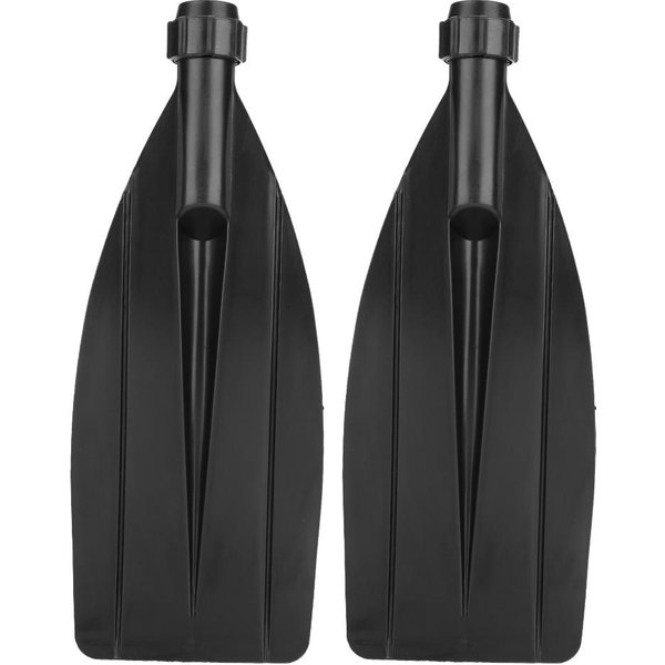 1 Par Duradero Kayak Canoa Pala Hoja Remo Accesorios De Repuesto Negro-image