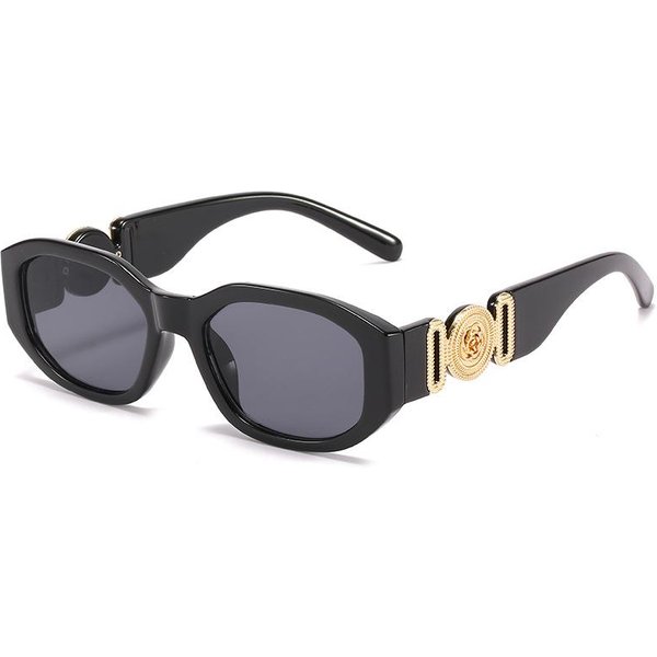Vintage Luksusowa Marka Okulary PrzeciwsłOneczne Dla MężCzyzn Kobiet Stylowe Kwadratowe Okulary Unisex Y2K Projektant Okulary Ochrona UV400 Black-image