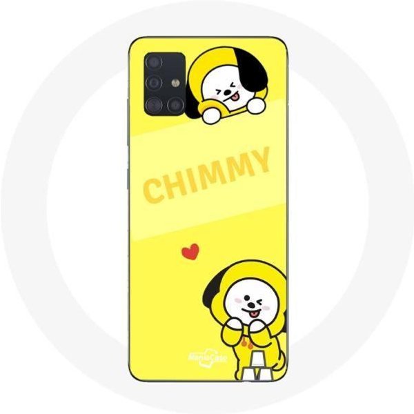 Funda Para Samsung Galaxy A71 BTS Bangtan BT21 Chimmy Jimin Fondo Amarillo-image