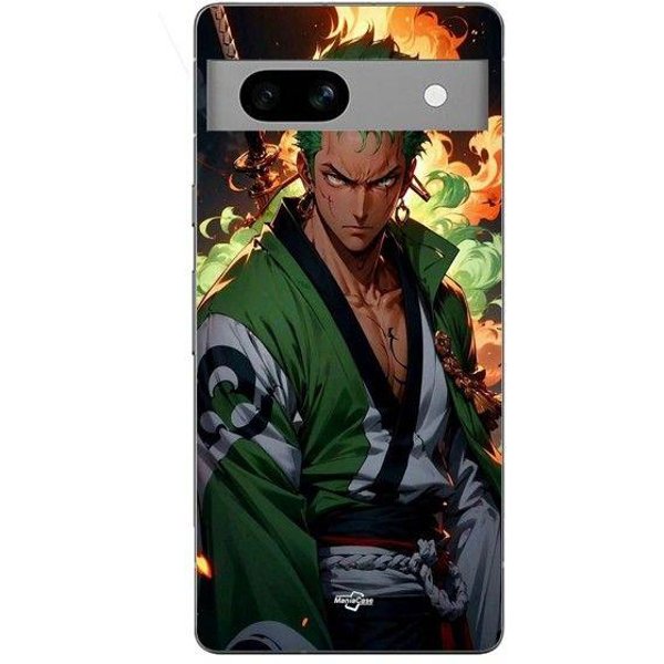 Funda De TeléFono - Maniacase - Google Pixel 7A - One Piece Zoro - Silicona - Flexible Negro-image