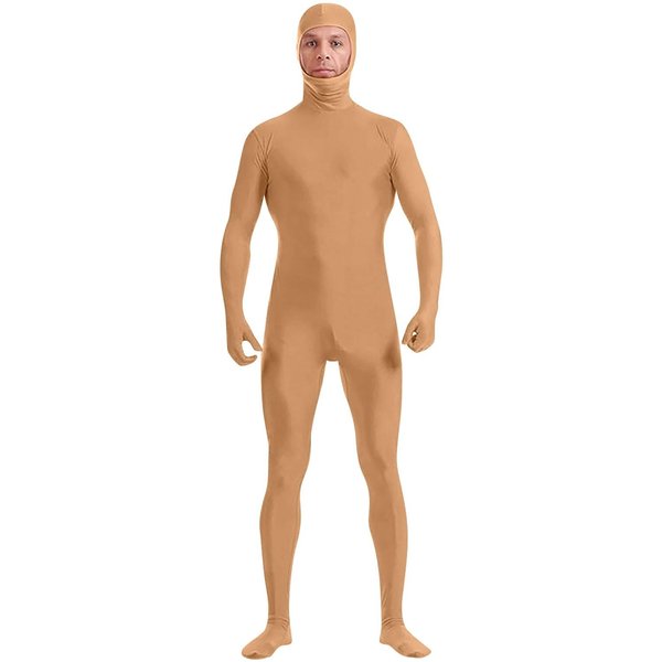Nowy Kostium Zentai Na CałE CiałO Na Halloween MęSki Druga SkóRa ObcisłE Kombinezony Spandex Nylon Body Kostiumy Cosplay 150 Brown-image