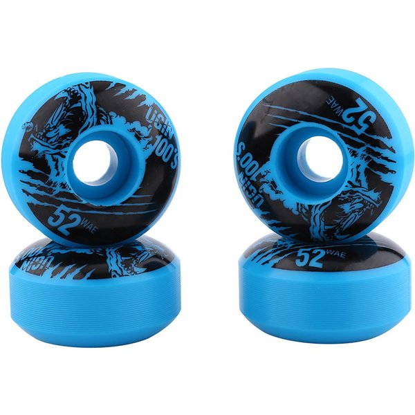 52Mm X 30Mm 4 Piezas/Juego Exterior CláSico Duradero PU Cruiser Longboard Ruedas De Skate (Azul)-image