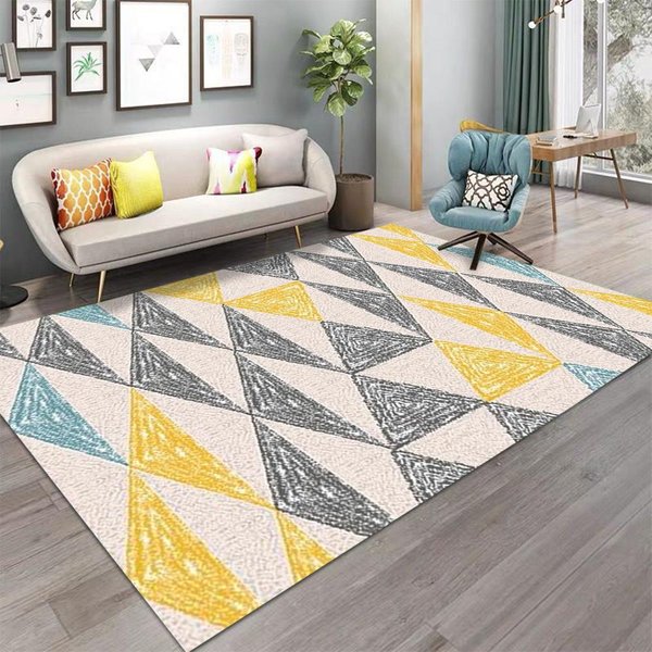 Alfombra NóRdica Sala De Estar Sofá Mesa De Centro Alfombra Estilo Moderno Minimalista Antideslizante Alfombra De Piso Para HabitacióN Hogar Dormitorio 120*160Cm-image