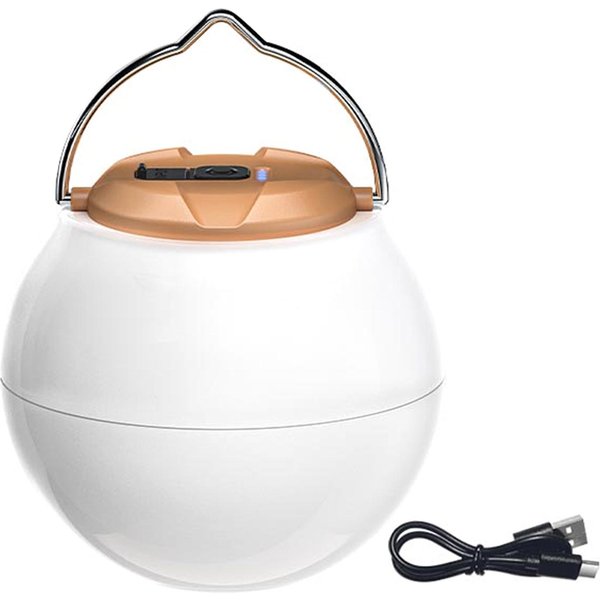 Lampa Kempingowa LED PrzenośNa Latarnia Kempingowa Wodoodporna Lampa Namiotowa łAdowana Przez USB Z 3 śWiatłAmi 2400Mah (Type 2) BiałY-image