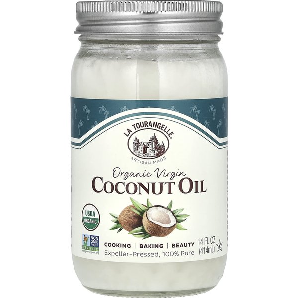 Organiczny Olej Kokosowy Z Pierwszego TłOczenia, 414 Ml (14 Uncji PłYnu) White-image