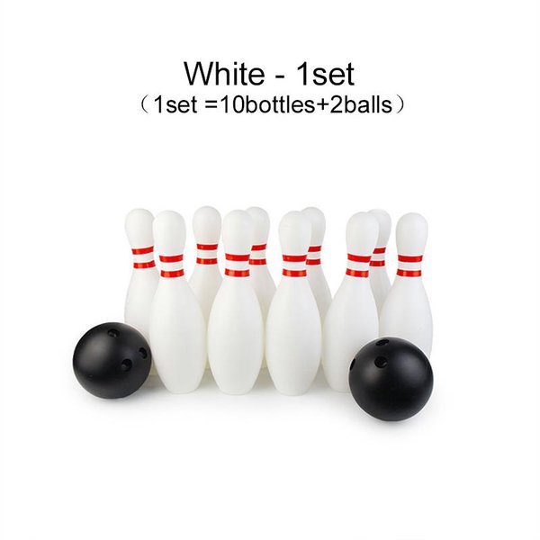 Zestaw Do KręGli Dla Dzieci Gra Imprezowa Zabawki Sportowe PiłKa I KręGle Zabawka Do KręGli Plastikowy Zabawny Zestaw Do KręGli Dzieci Indoor PiłKa Gra Rodzinna TMZ White-image
