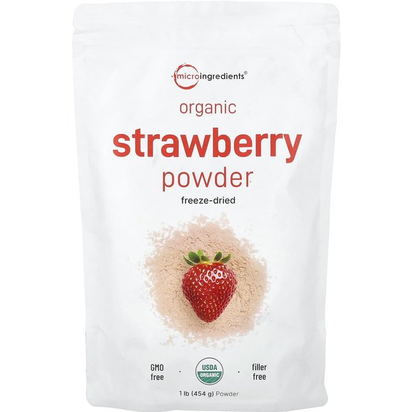 Micro Ingredientes, Polvo De Fresa OrgáNico, 1 Lb (454 Gramos)-image
