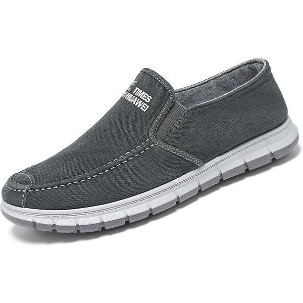 Zapatos Hombre Nueva Moda Zapatos Deportivos Zapatos Estudiante Hombre Tendencia Zapatos De Tabla Slip-On Casual Transpirables Zapatos De Tela 44-image