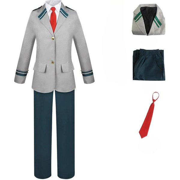 My Hero Academia Anime Kostium Cosplay Midoriya Izuku Zestaw Mundurka Szkolnego Todoroki Shoto Peruka Garnitur Unisex Halloween Odgrywanie RóL S-image