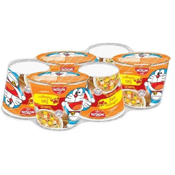 Nissin Mini Cup Doraemon Makaron Instant O Smaku Kraba 40 G. X 6 Szt 40 G. X 6 Pcs-image