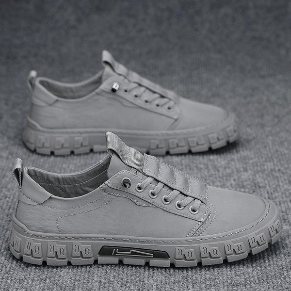 Zapatos De Hombre Verano Transpirables Zapatos De Tela Impermeable Ligeros Suela Blanda Zapatos Casuales Usar Zapatos Planos 39 Gray-image