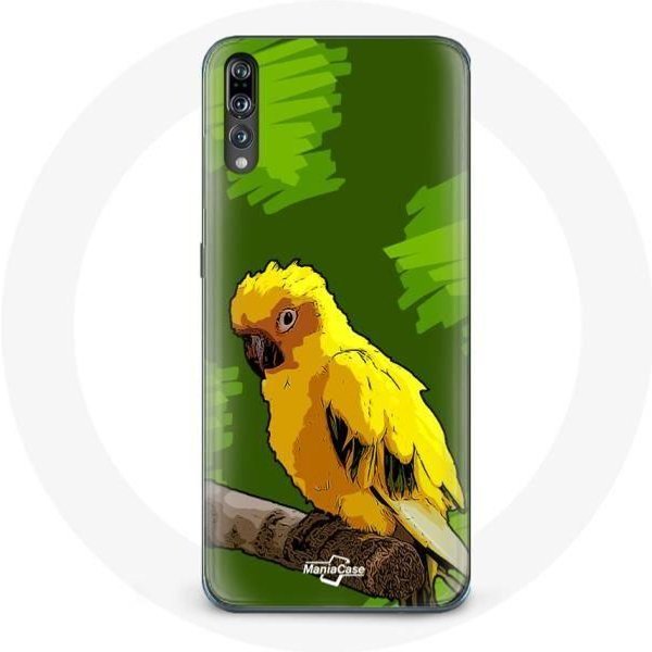 Funda - Maniacase - Huawei P20 - PáJaros Periquitos - Flexible - ProteccióN SintéTica Amarillo-image