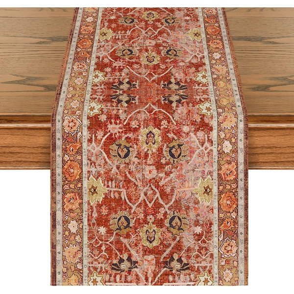 Estilo Bohemio Vintage De Lino Camino De Mesa DecoracióN Para Fiestas NavideñAs Camino De Mesa Para Mesa De Comedor De Granja Decoraciones De Boda 150X33Cm-image