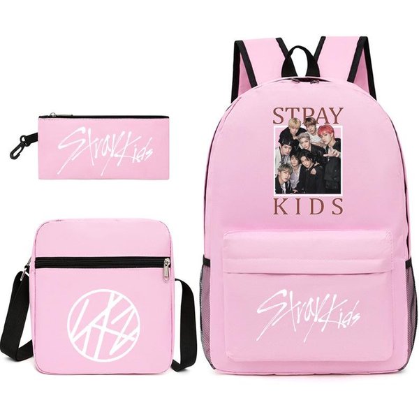 Hantuan Plecak PodróżNy Stray Kids Dla Nastolatka Plecak Szkolny Dla Ucznia Zestaw TrzyczęśCiowy Torba Na Ramię PióRnik Backpack-image