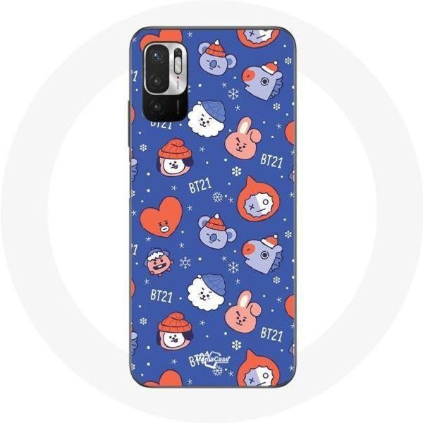 Funda Para Xiaomi Redmi Note 10T 5G BTS Bangtan Sonyeondan BT21 Navidad 2023-image