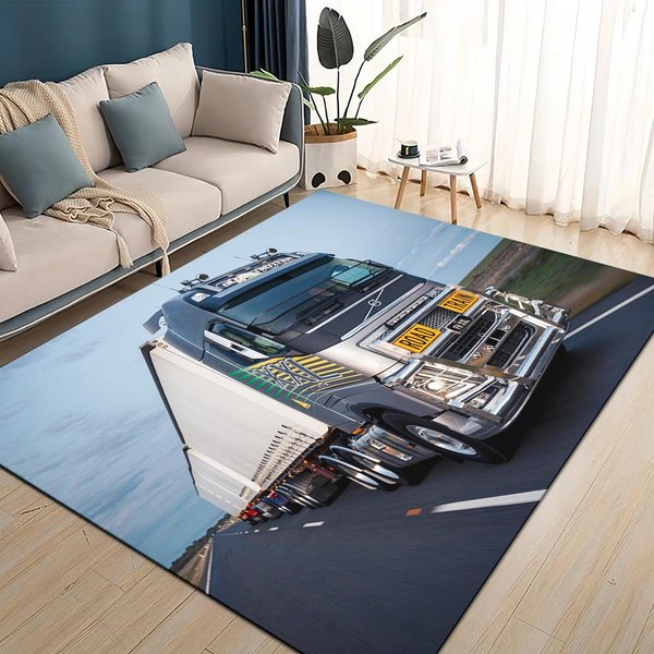 27 Estilo Nuevo Volvo Camiones De Carga CamióN Coche Motocicleta Alfombra Para Sala De Estar Dormitorio DecoracióN Del Hogar, NiñO Antideslizante Para Sofá Felpudo 40X60Cm( 15X23In )-image