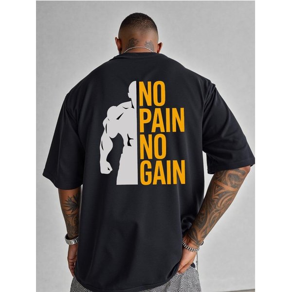 Camiseta De Manga Corta De Tallas Europeas Estilo Americano, Disponible En Tallas Grandes, Con DiseñO Impreso. Este Top Casual Extra Grande Y Ancho 3XL Negro-image