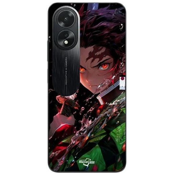 Coque Pour Oppo A58 Demon Slayer Tanjiro Kamado éNervé Manga Anime Maniacase-image