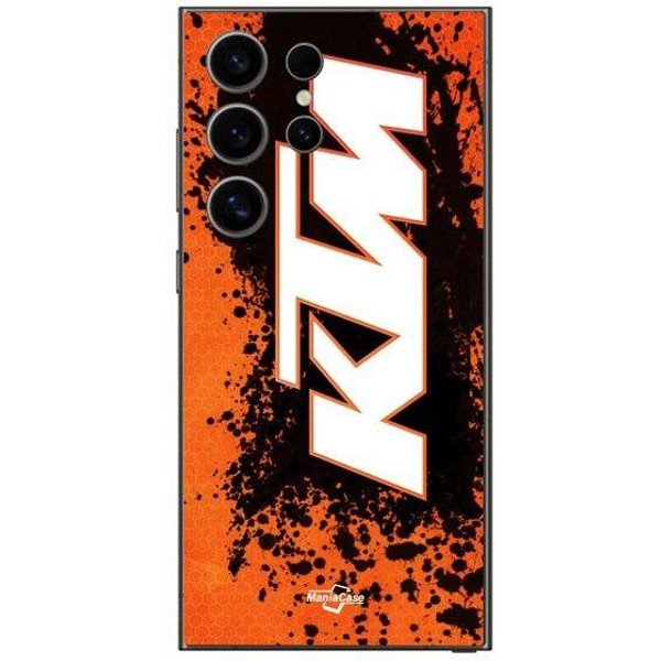 Funda De TeléFono - Maniacase - Samsung Galaxy S24 Ultra - Logo Ktm - Flexible - Silicona Tpu Negro-image
