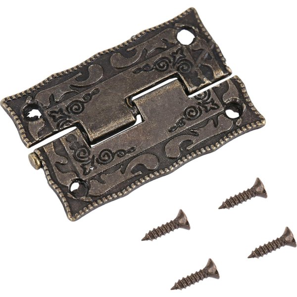 10 Piezas 0 Grados -270 Grados Bisagras De Bronce Antiguo Para Gabinete, Caja De Joyas, Puerta, Muebles, Caja De Madera-image