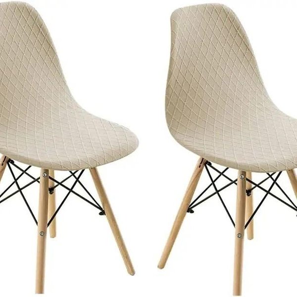 Funda Impermeable Para Silla De Comedor Jacquard Diamante Funda Para Silla Curvada Eames Funda Para Silla Shell Para Hogar Club 35*38*38 Cm-image