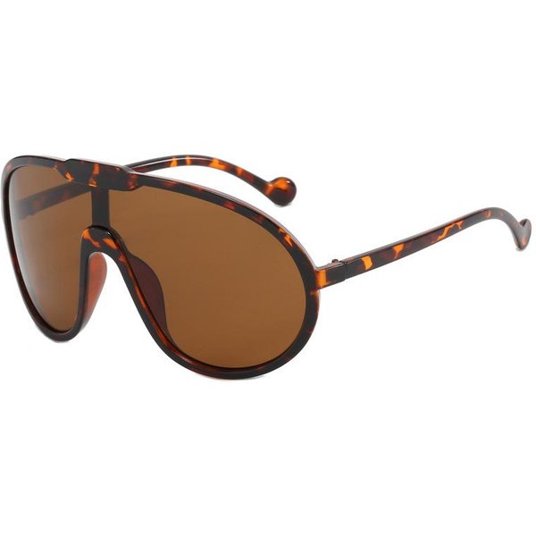 Nowe DużE Pilotki Damskie Okulary PrzeciwsłOneczne Modne Oversize JednoczęśCiowe Soczewki MęSkie Okulary SłOneczne Outdoorowe Letnie Okulary Do Jazdy Black-image
