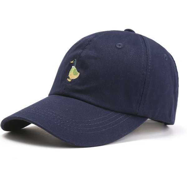 Haftowana Kaczka Jednolity Kolor Regulowana Czapka Baseballowa Ochrona PrzeciwsłOneczna Wiosna Lato Unisex Czapka Taty Snapback Adjustable-image