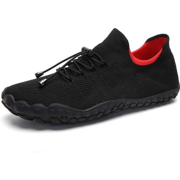 Zapatos AcuáTicos Para Hombre, CalcetíN Descalzo Con Cinco Dedos, Zapatos Para Nadar En Agua, Zapatos Transpirables Para Senderismo Y Vadeo, Zapatillas De Deporte Para Playa Y Exteriores 45 Black-image