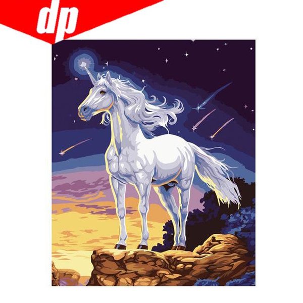 Caballo Bordado De Diamantes 5D DIY Pintura De Diamantes Punto De Cruz Imagen Diamante Redondo Completo 20X30-image