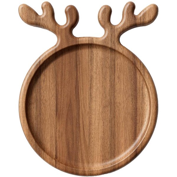 Bandeja De Aperitivos Bandeja Decorativa De Madera Para La Cena Postre/Bocadillos/Frutas/Galletas Bandeja De Madera Para Servir Plato De Comida Suministros De Cocina S MarróN-image
