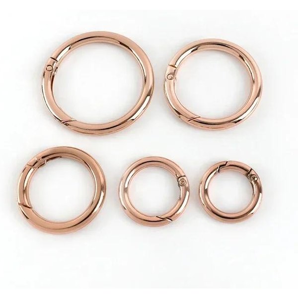 5 Szt. 10-50 Mm Metalowe Klamry SprężYnowe KółKa O Keychain Otwierane OkrąGłE PęTle ZapięCie Do Torby Klipsy KarabińCzyki Akcesoria ZapięCiowe 38Mm-image