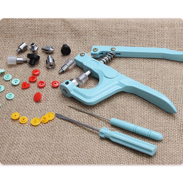 Botones A PresióN De PláStico Y Metal Con Alicates, Juego De 300 Unidades. Botones A PresióN De PláStico Y Metal Para Costura Y Manualidades.-image