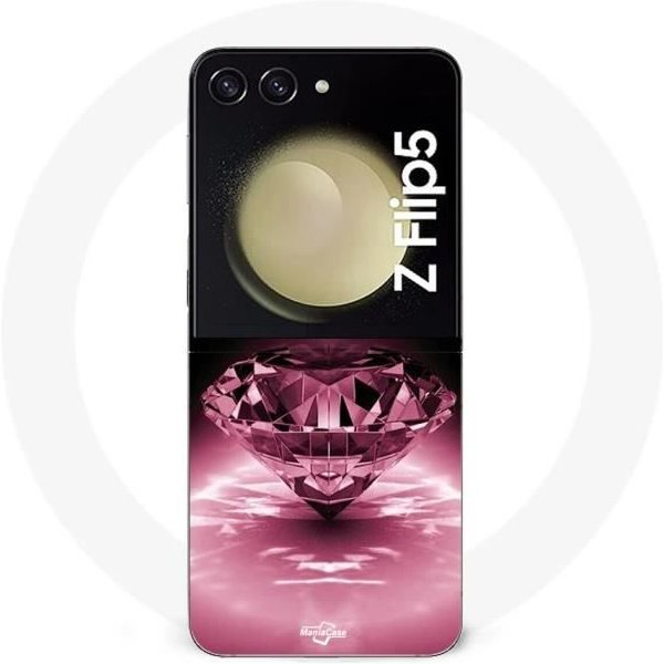 Funda Samsung Galaxy Z Flip5 Blackpink Diamante Negro Y Rosa-image