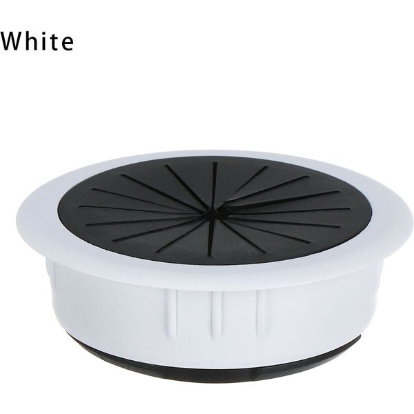 Przelotka Na Kabel Biurkowy 60MM, OsłOna Otworu Na PrzewóD, Gniazdo WyjśCiowe, Nawlekanie, Pokrywa Skrzynki, Przechodzenie Kabla, Organizer Kabli Na Stół Biurowy BiałY-image