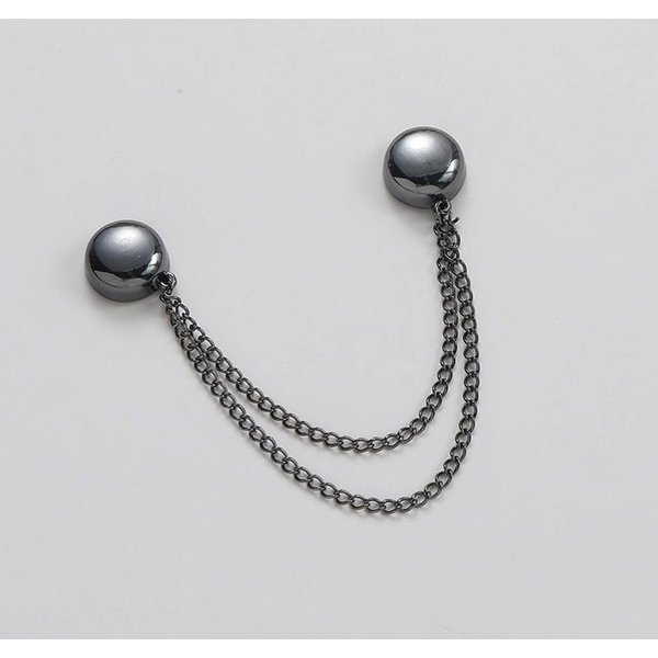 1 Pieza Exquisito Broche De Cadena Hebilla Clips MagnéTicos Para Ropa Sin Clavos Ropa Bufanda Piernas De PantalóN PuñO Hebilla Botones Suministro De Costura Negro-image
