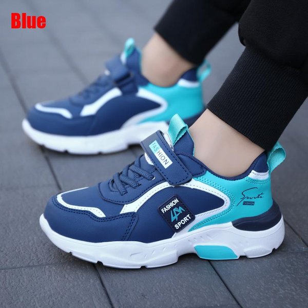 Nowe Modne DziecięCe Trampki Casual Outdoor Walking Shoes Dla ChłOpcóW Wygodne I AntypośLizgowe Siatkowe Trampki Size28-40 28 Niebieski-image