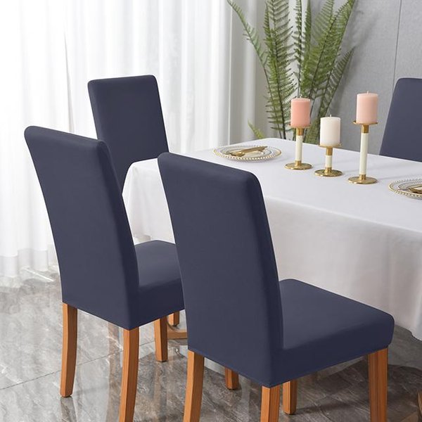 1 /2 /4 /6 Piezas Funda De Silla Color SóLido EláStica Spandex EláStica Fundas Para Silla Para Comedor Cocina Boda Banquete Hotel 1-Pcs-image