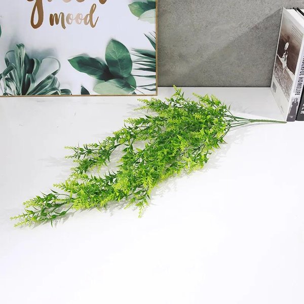 80Cm Sztuczny Rattan Lawenda WisząCa Na ŚCianę ŚLub Dekoracja Domu Sztuczna WisząCa RośLina PnąCze Dom OgróD Dekoracyjna Kwiat Green-image