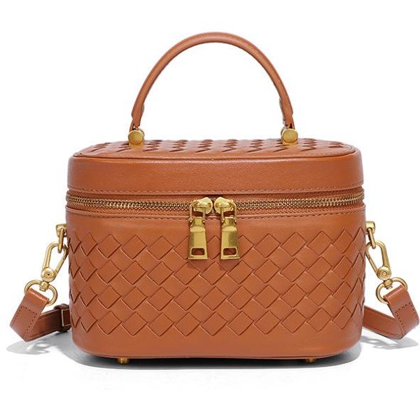 Modne RęCznie Tkane Torby, Wszechstronne I Modne Torby PudełKowe O DużEj PojemnośCi, PrzenośNe Damskie Torby Do DojazdóW Do Pracy, Torby Na Ramię I Crossbody Brown-image