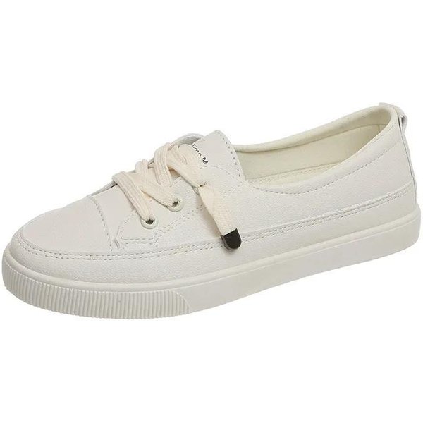 Modne Damskie Buty Lekka SkóRa PU Casualowe PłAskie Buty Damskie Trampki Platforma Wulkanizowane Buty PłAskie Do Chodzenia 38-image