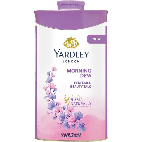 Yardley London Morning Dew Perfumowany Talk Dla Kobiet 250G JedwabiśCie GłAdki ŚWieżY Zapachowy Puder Do CiałA Pink-image