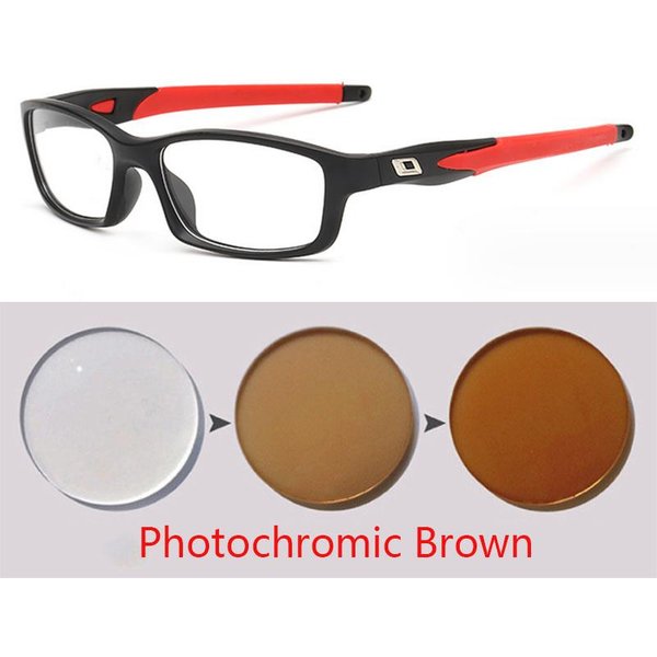 Monturas De Gafas Deportivas Para Hombre Gafas Deportivas Para Exterior Rectangulares MiopíA Graduadas Ciclismo -0.5 -1.0 -2.0 -3.0 -4.0 Myopia -5.0-image