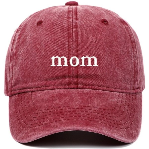 Modna Czapka Z Daszkiem Z Haftem Dad Mom, Prana BawełNa, Regulowana Czapka Baseballowa, Czapki PrzeciwsłOneczne Dla MężCzyzn I Kobiet-image