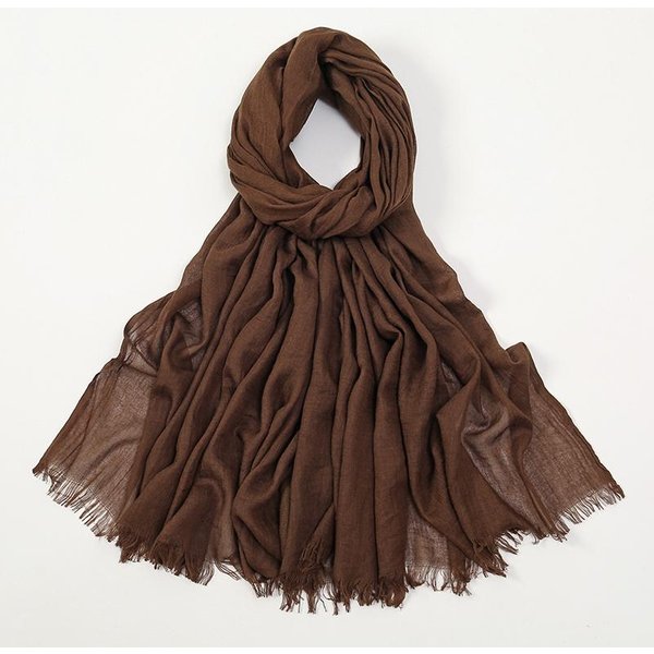 Bufanda Hijab De Punto De AlgodóN Modal Chal MusulmáN Largo Para Mujeres PañUelos Para La Cabeza De Color SóLido Velos Musulmanes Hijabs De Punto 110X180Cm Black-image