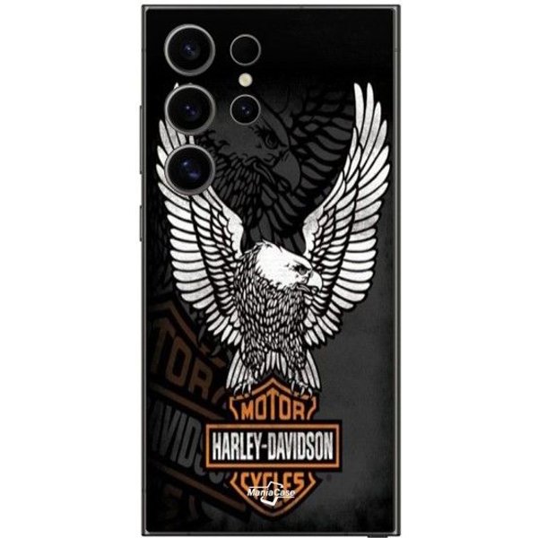 Funda - Harley-Davidson - Samsung Galaxy S25 Ultra - Negro - Flexible - Logo áGuila-image