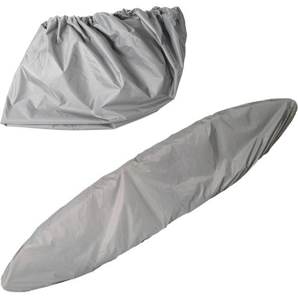 Funda Protectora Impermeable Contra El Polvo, Rayos UV Y Sol Para Almacenamiento De Kayak Y Canoa (2.1-2.5M) Gray-image