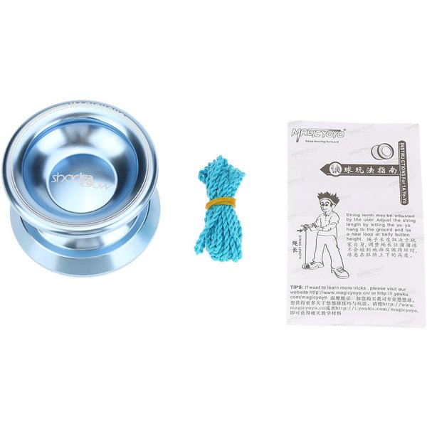 Magic Yoyo T8 AleacióN De Aluminio Metal Yoyo 8 Bolas KK Rodamiento Para NiñOs Oro Nuevo Azul Claro-image